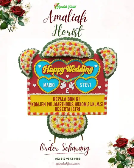 Papan Bunga Pernikahan Bojonggede